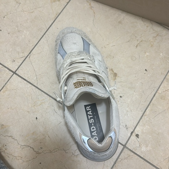 Running Dad Star Mens shoe size 43 (10) US White/Silver - Picture 8 of 16